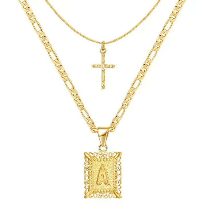 Seraphina Initial Necklace Set | Gold