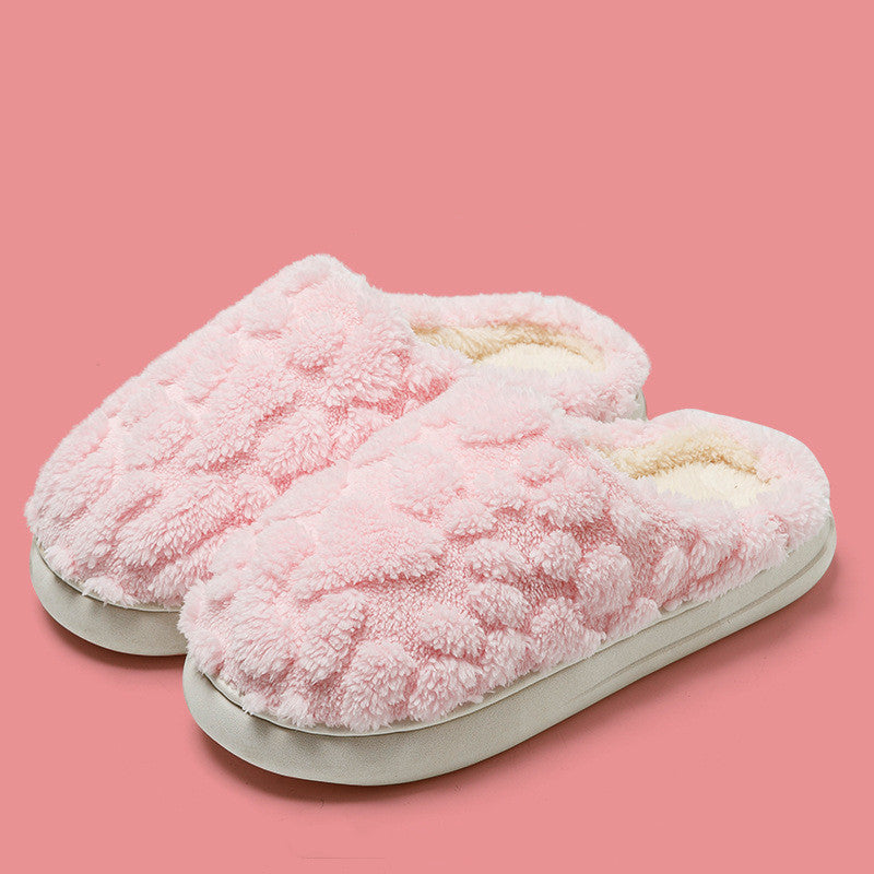 Soft Plush Fleece Slippers for Women and Men, Slip-On