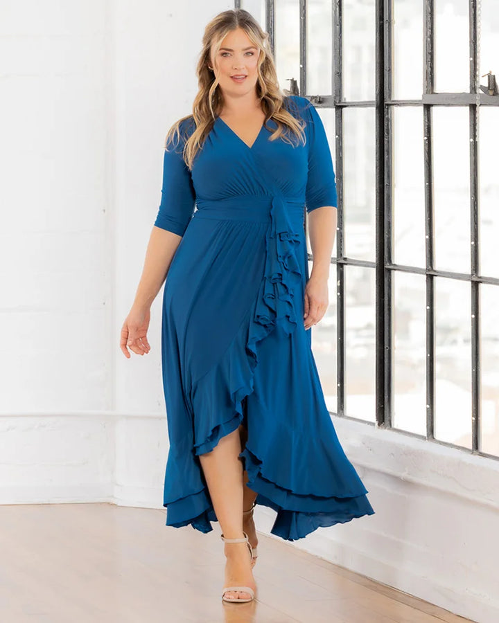 Veronica Ruffled Evening Gown