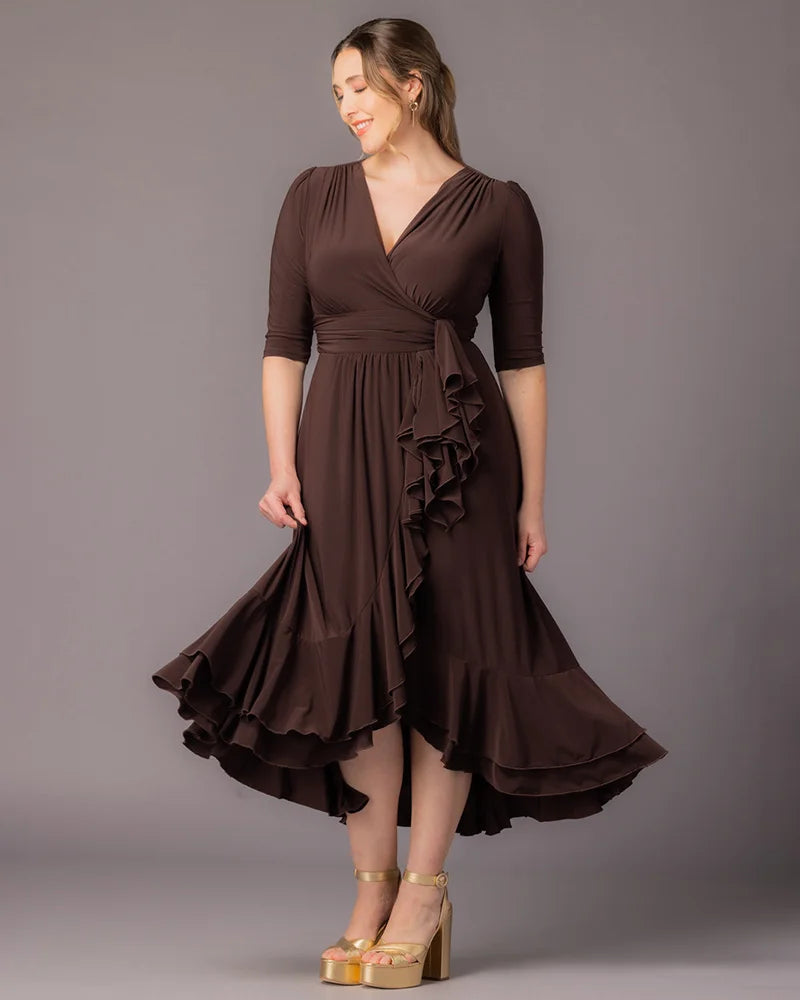 Veronica Ruffled Evening Gown