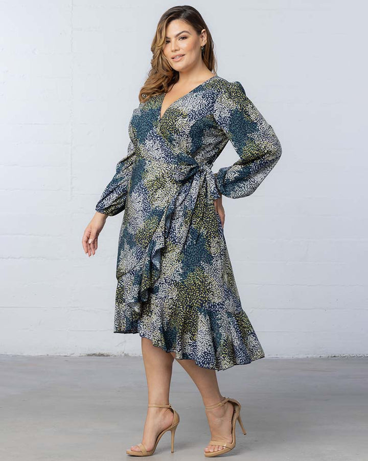 Julia Long Sleeve Wrap Dress