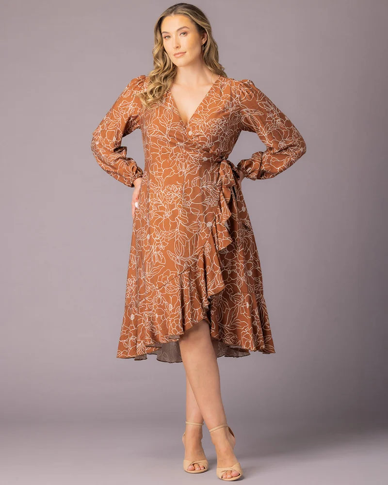 Julia Long Sleeve Wrap Dress - Sale!