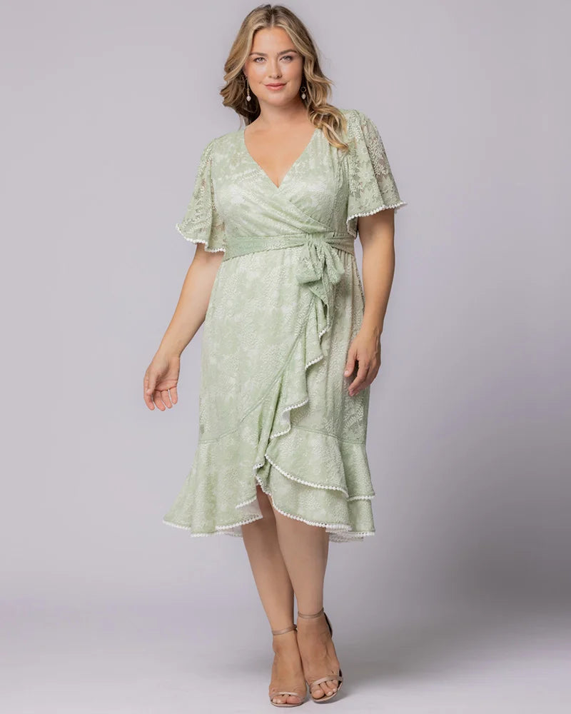 Palermo Lace Faux Wrap Cocktail Dress - Sale!