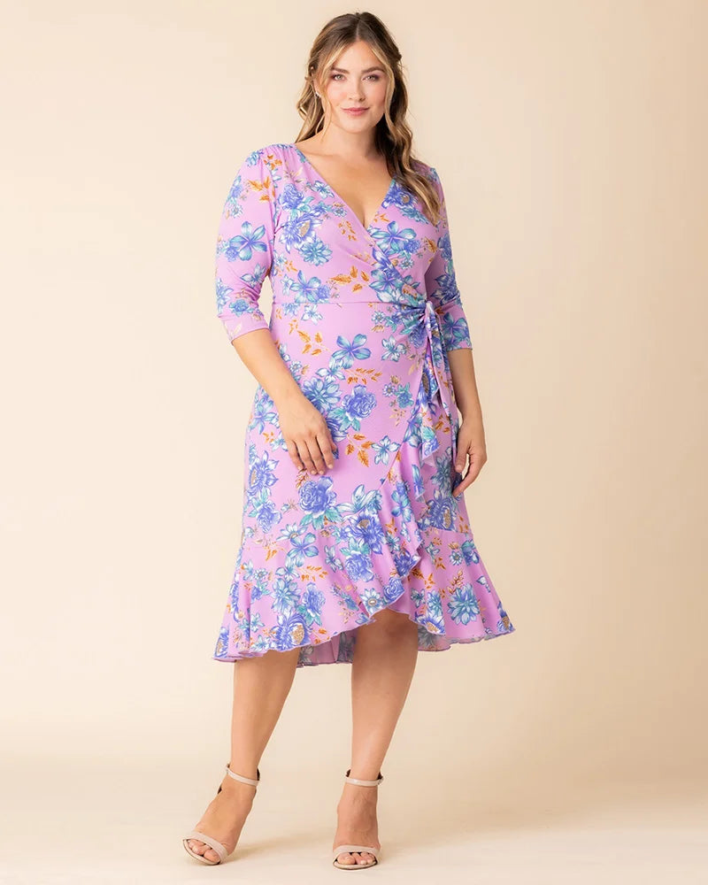 Flirty Flounce Wrap Dress - Sale!
