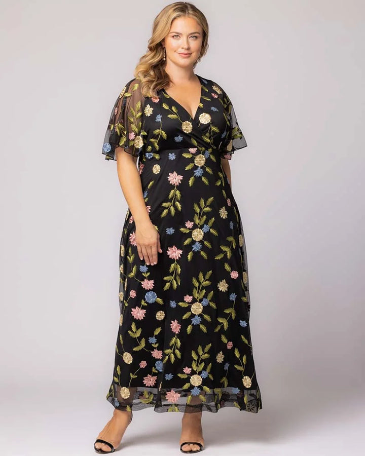 Embroidered Elegance Evening Gown - Sale!