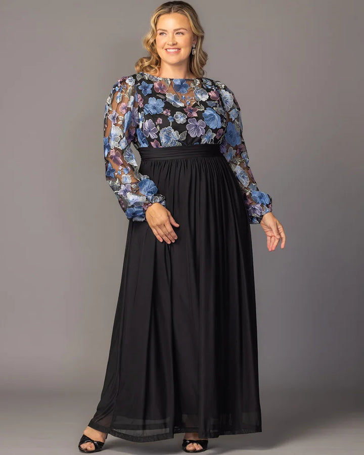 Delete - Eternal Embroidered Bodice Evening Gown