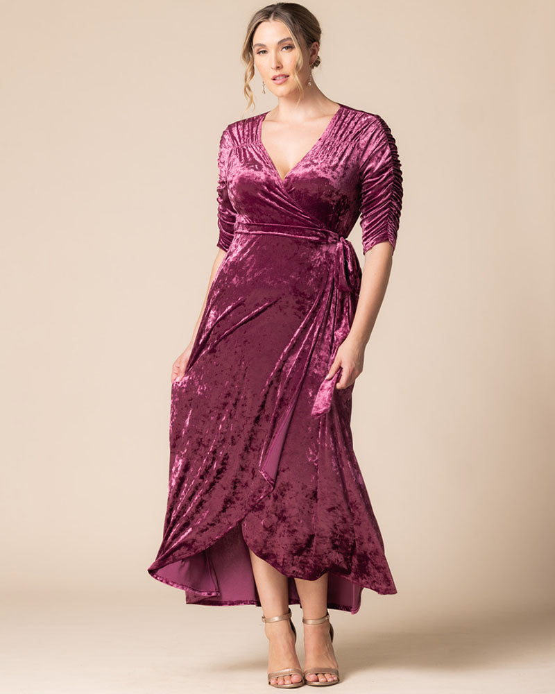 Cara Velvet Wrap Gown - Sale!
