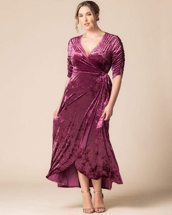 Cara Velvet Wrap Gown - Sale!