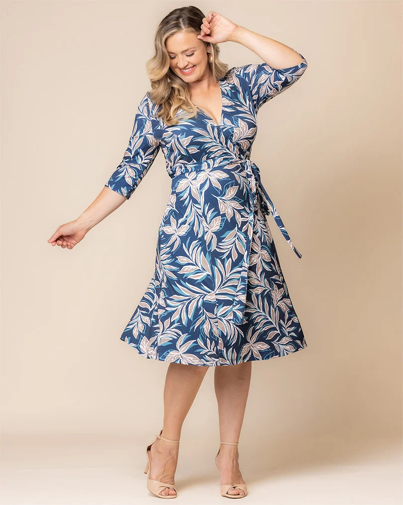 Signature Print Wrap Dress