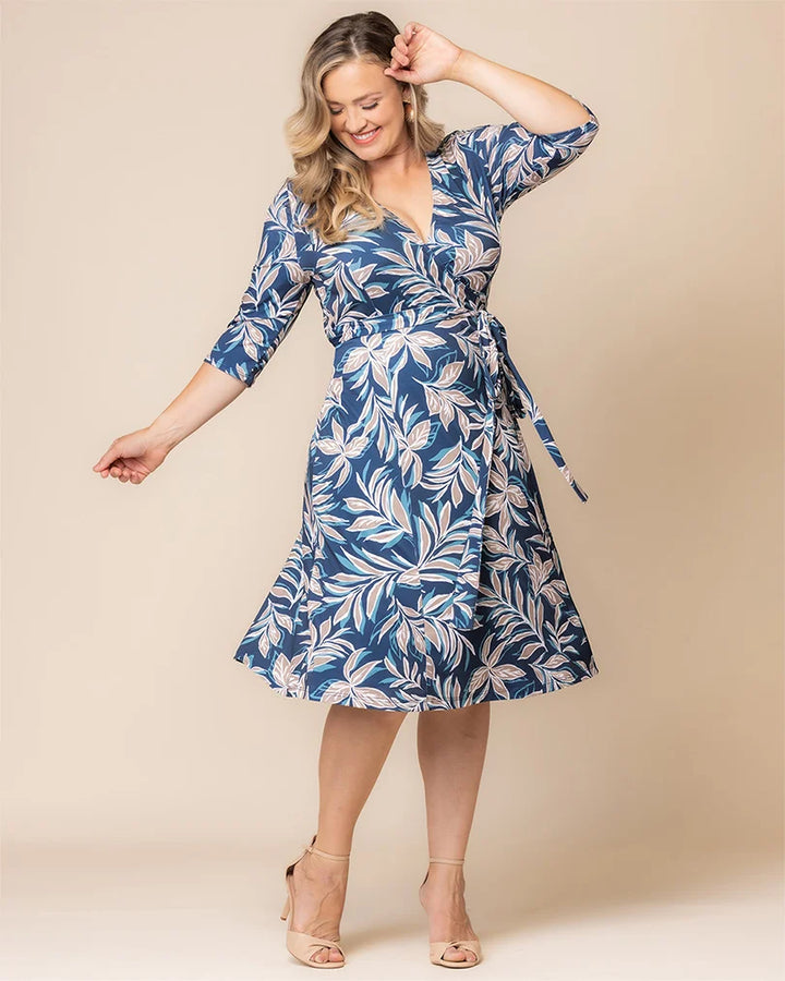 Signature Print Wrap Dress