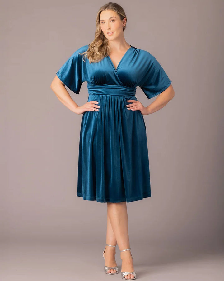 Angelic Velvet Midi Cocktail Dress
