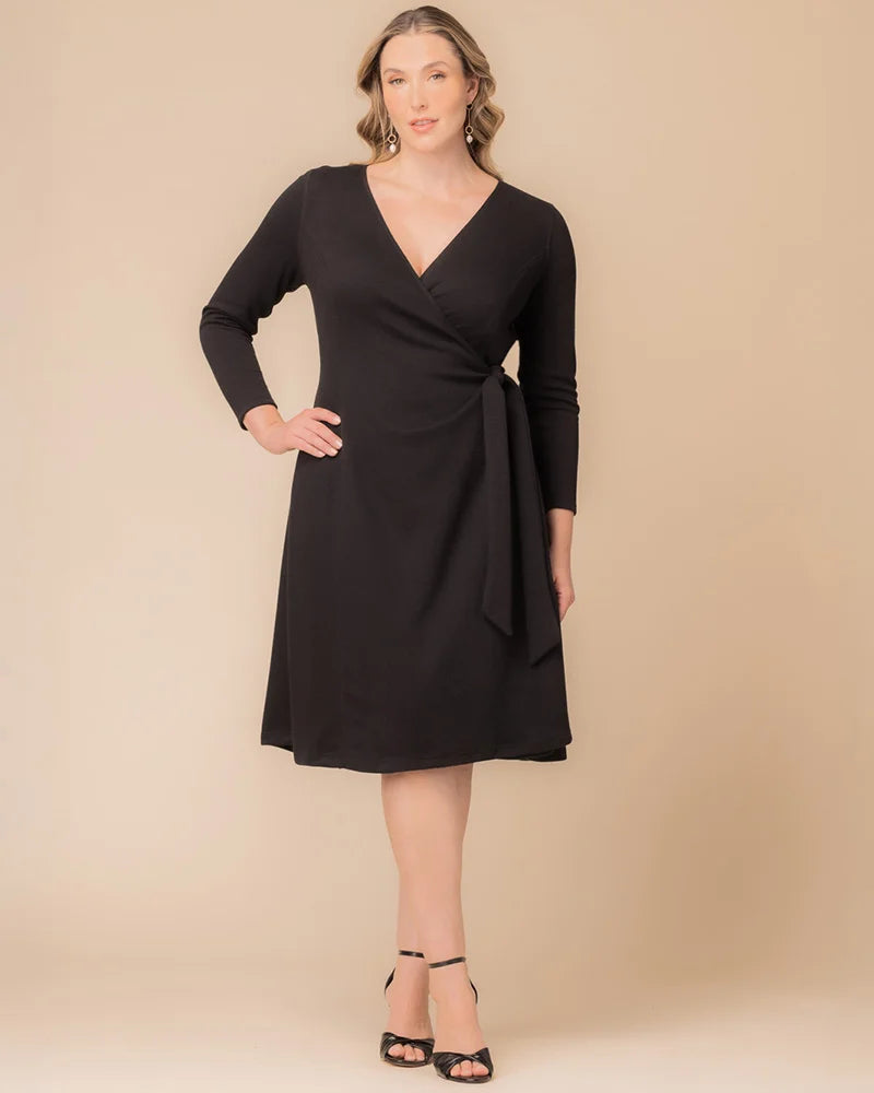 London Sweater Knit Wrap Dress - Sale!