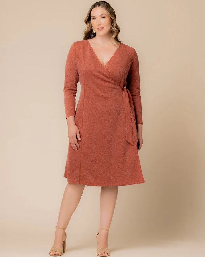 London Sweater Knit Wrap Dress - Sale!