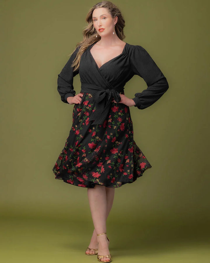Chelsea Embroidered Midi Cocktail Dress - Sale!