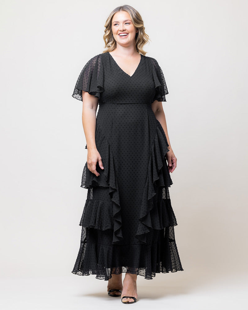 Delete - Tour de Flounce Chiffon Evening Gown - Sale!