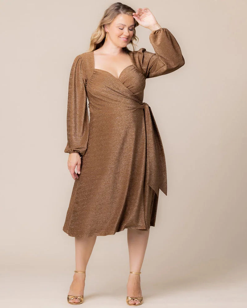 Socialite Sweetheart Sparkling Wrap Dress - Sale!