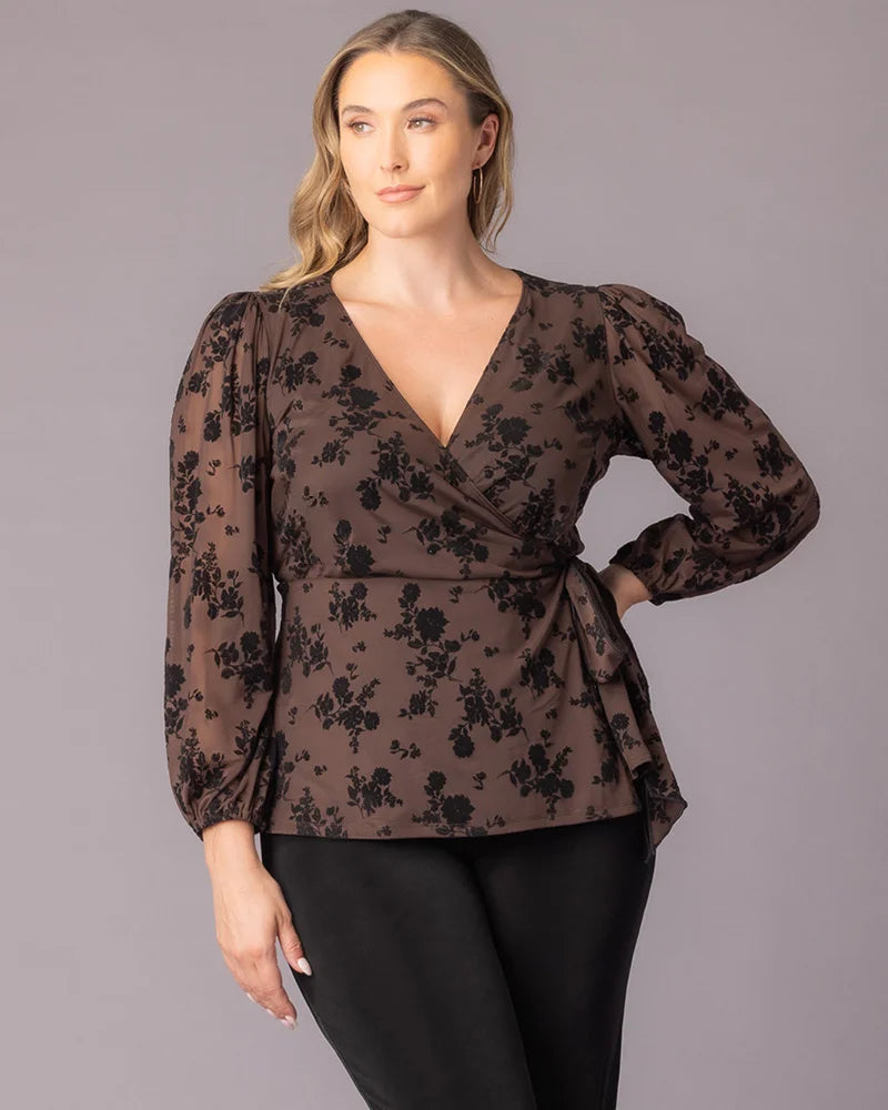 DELETE|Alissa Long Sleeve Wrap Top