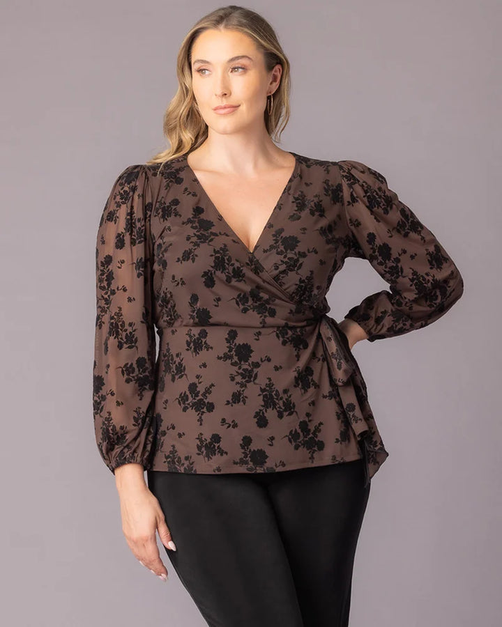 DELETE|Alissa Long Sleeve Wrap Top