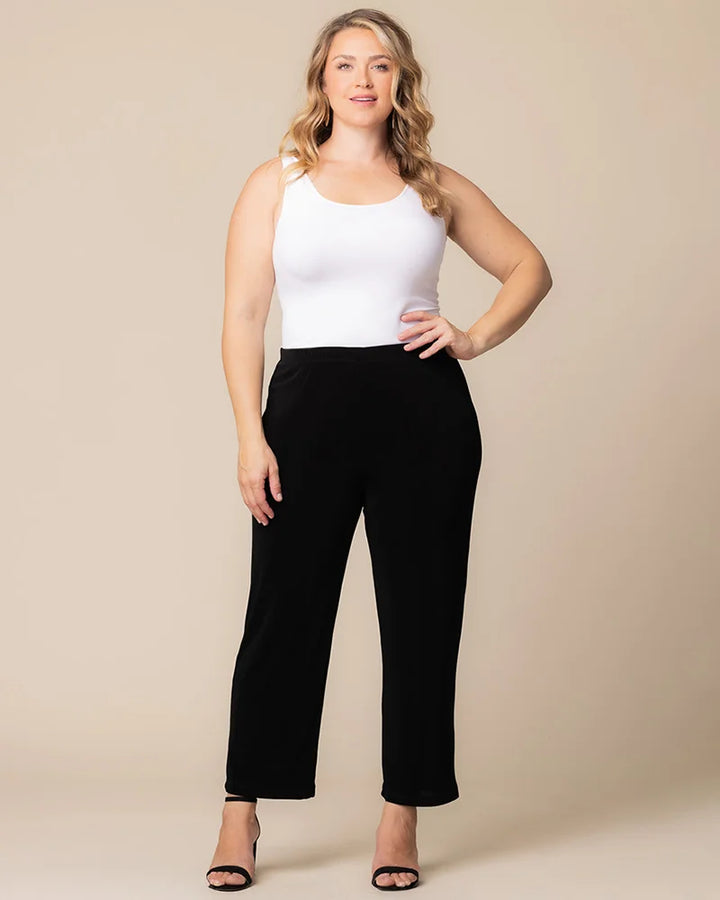 Classic Petite Pull-On Straight Leg Pants by Vikki Vi