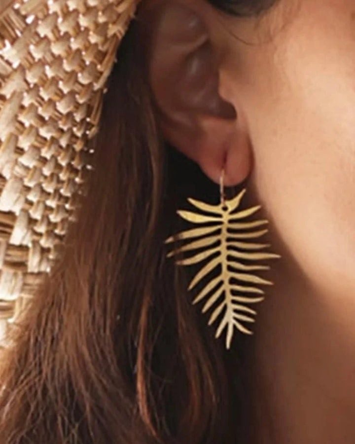 Areca Palm Drop Earrings
