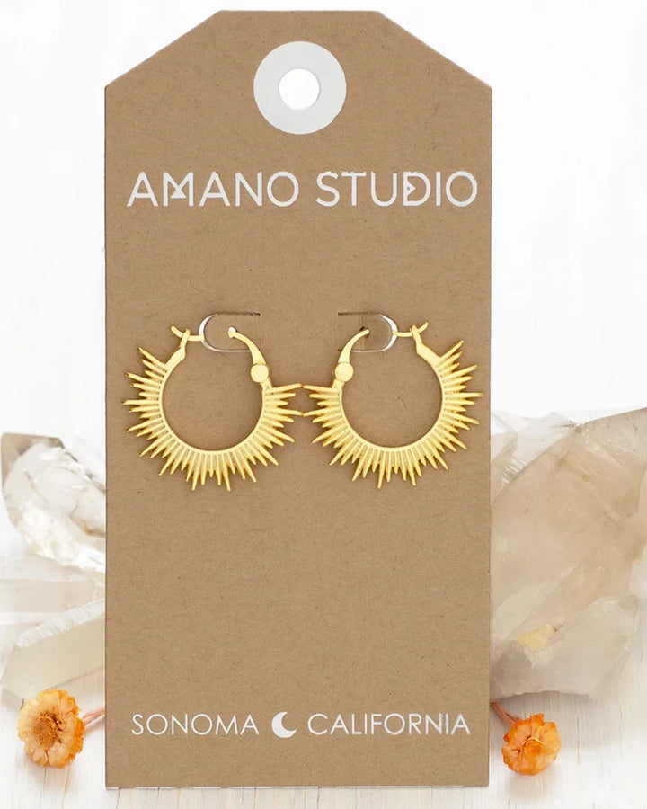Sunburst Hoop Earrings