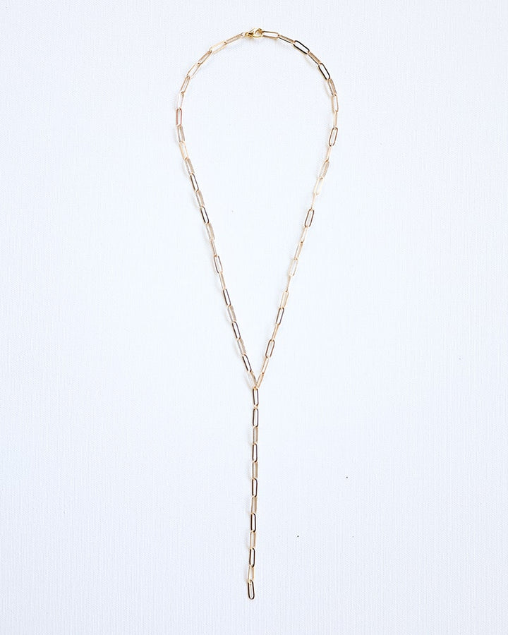 Chain Link Lariat Necklace