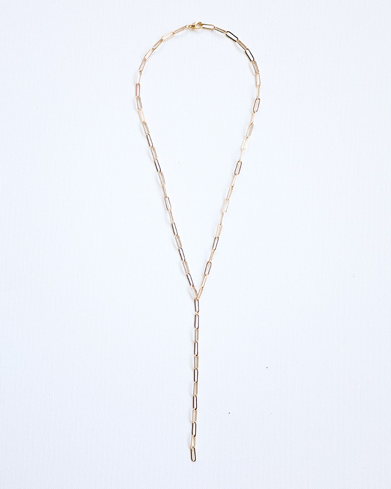 Chain Link Lariat Necklace