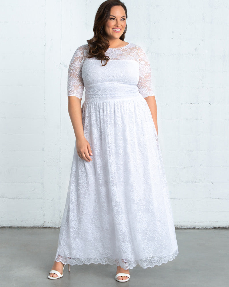 Lace Illusion Wedding Gown - Sale!