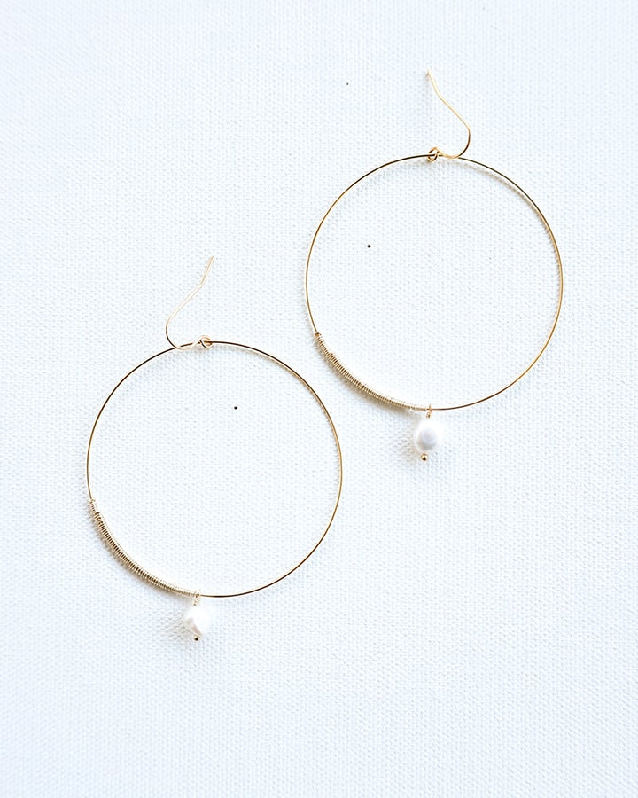 Pearl Hoop Earrings
