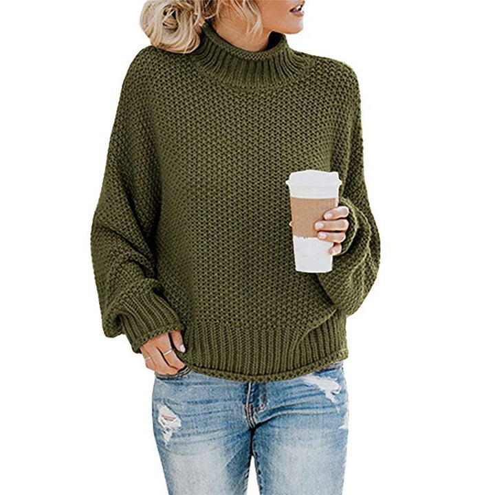 Chunky Turtleneck Sweater with Long Sleeves