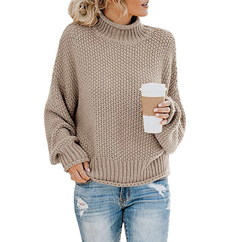 Chunky Turtleneck Sweater with Long Sleeves