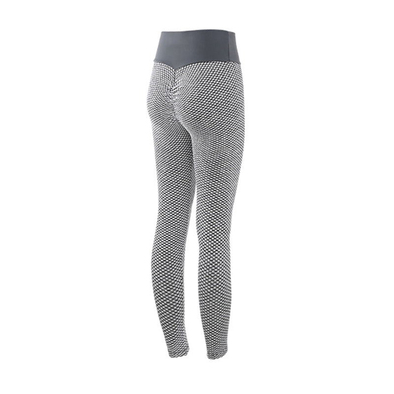 Woman in textured seamless leggings