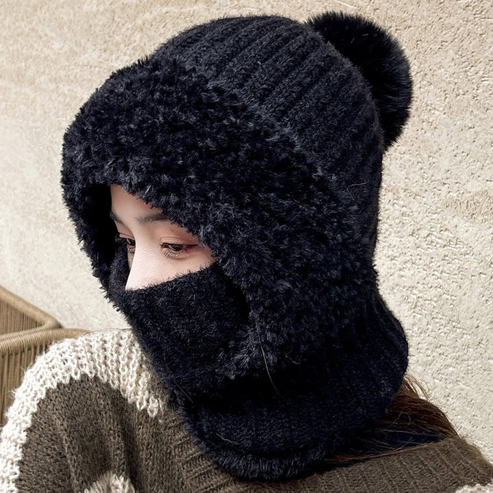 Knit Hooded Scarf, 2-in-1 Hat and Neck Warmer
