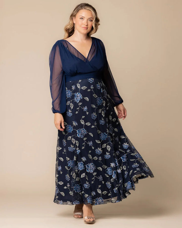 Isabella Embroidered Mesh Gown - Sale!
