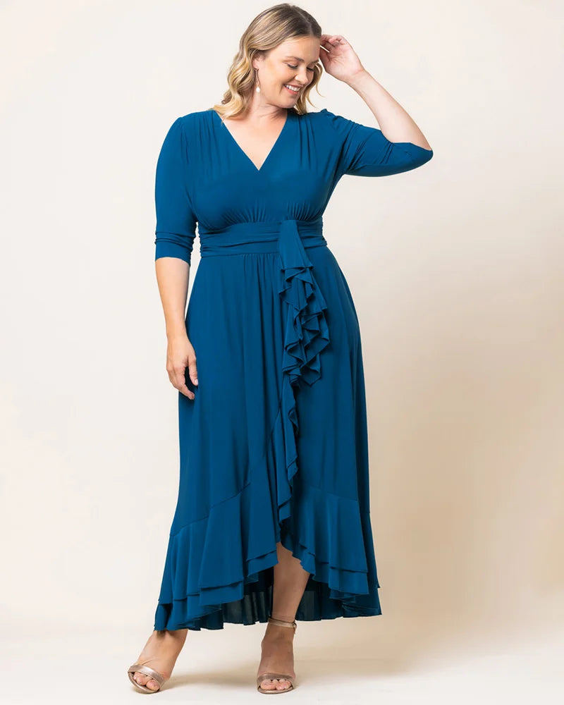 Veronica Ruffled Evening Gown