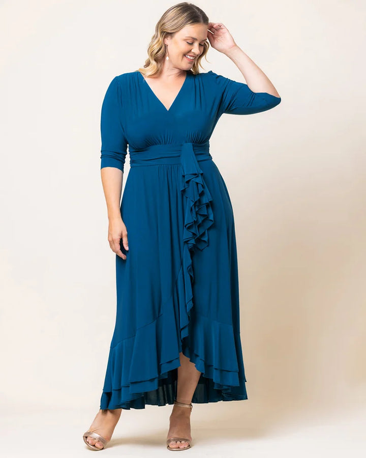 Veronica Ruffled Evening Gown