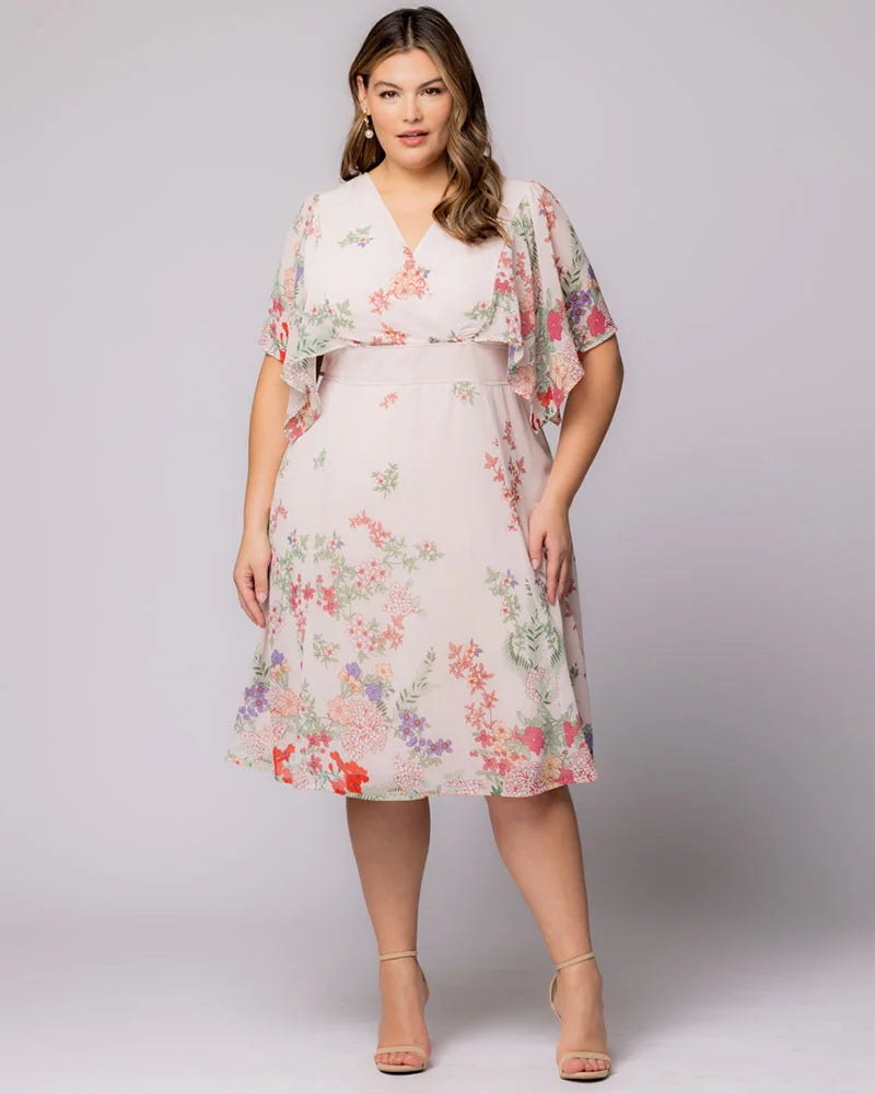 Breezy Border Print Cocktail Dress