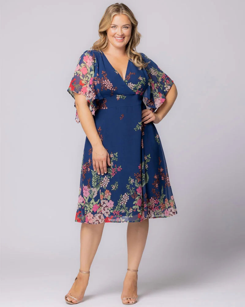 Breezy Border Print Cocktail Dress