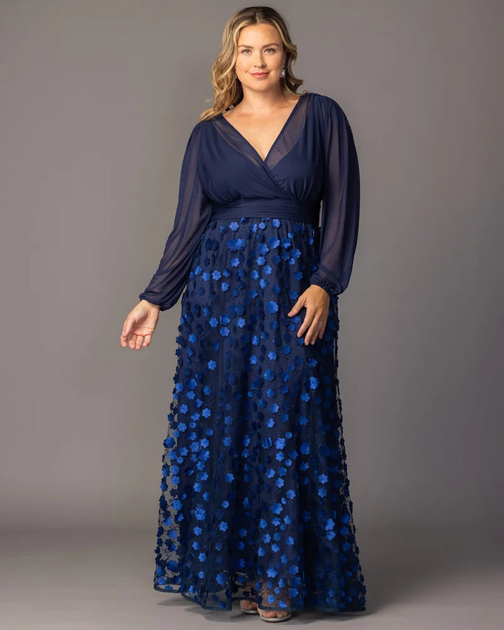 Blossoming Beauty Mesh Evening Gown