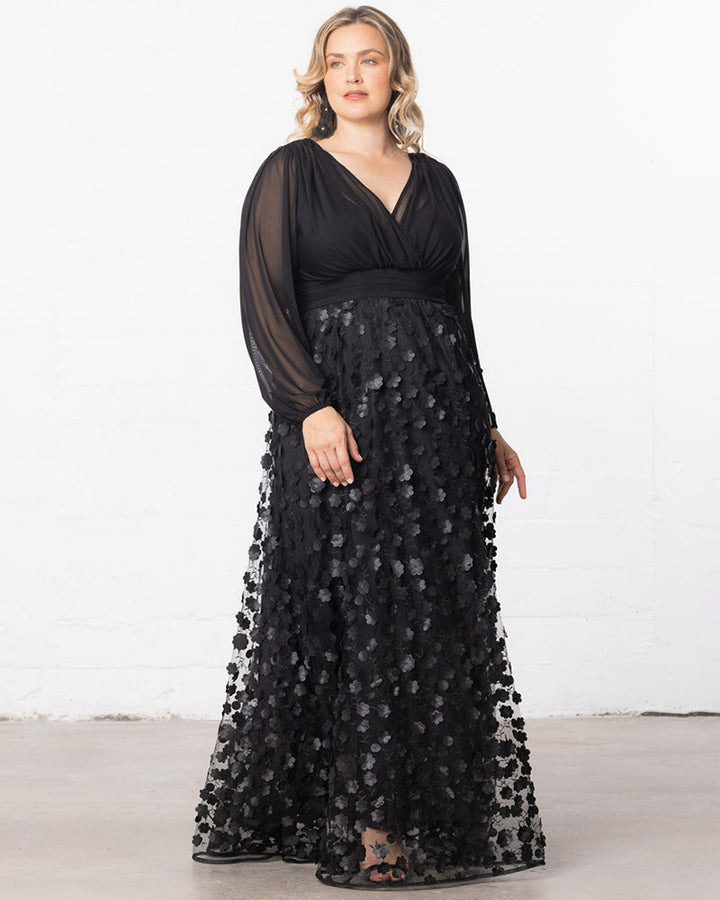 Blossoming Beauty Mesh Evening Gown