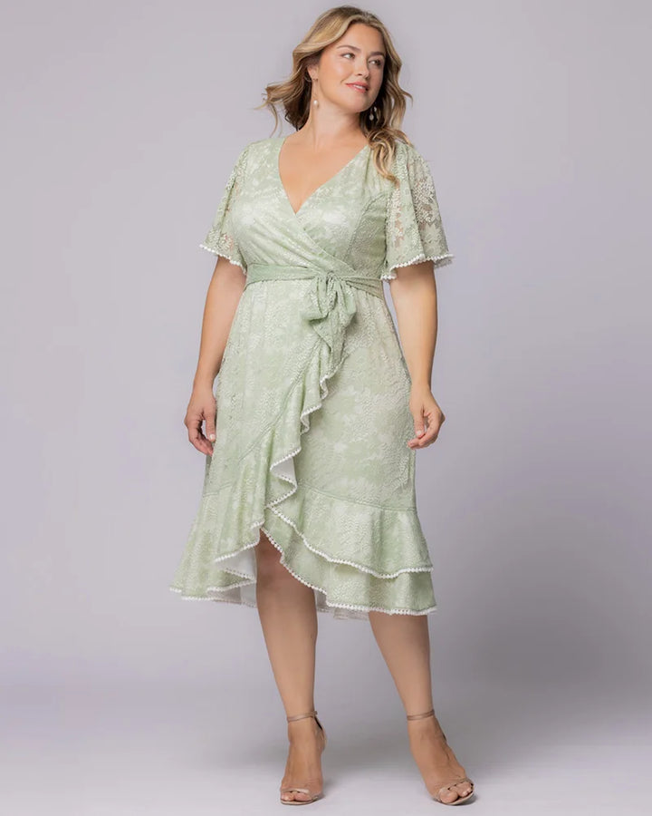 Palermo Lace Faux Wrap Cocktail Dress - Sale!
