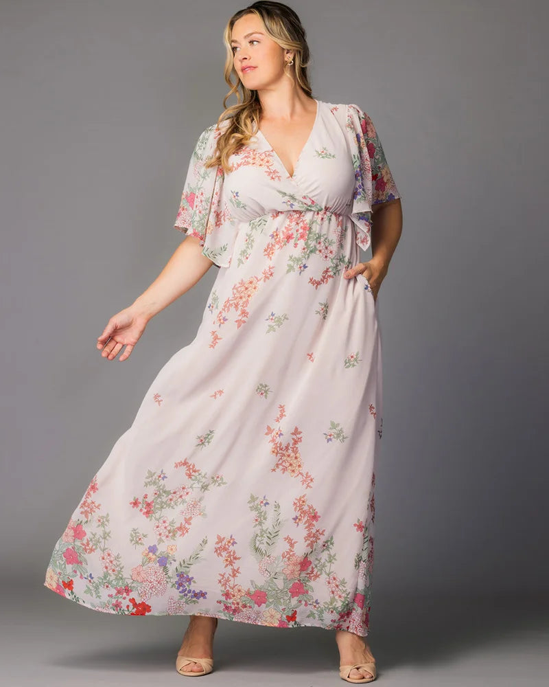 Catalina Border Print Gown
