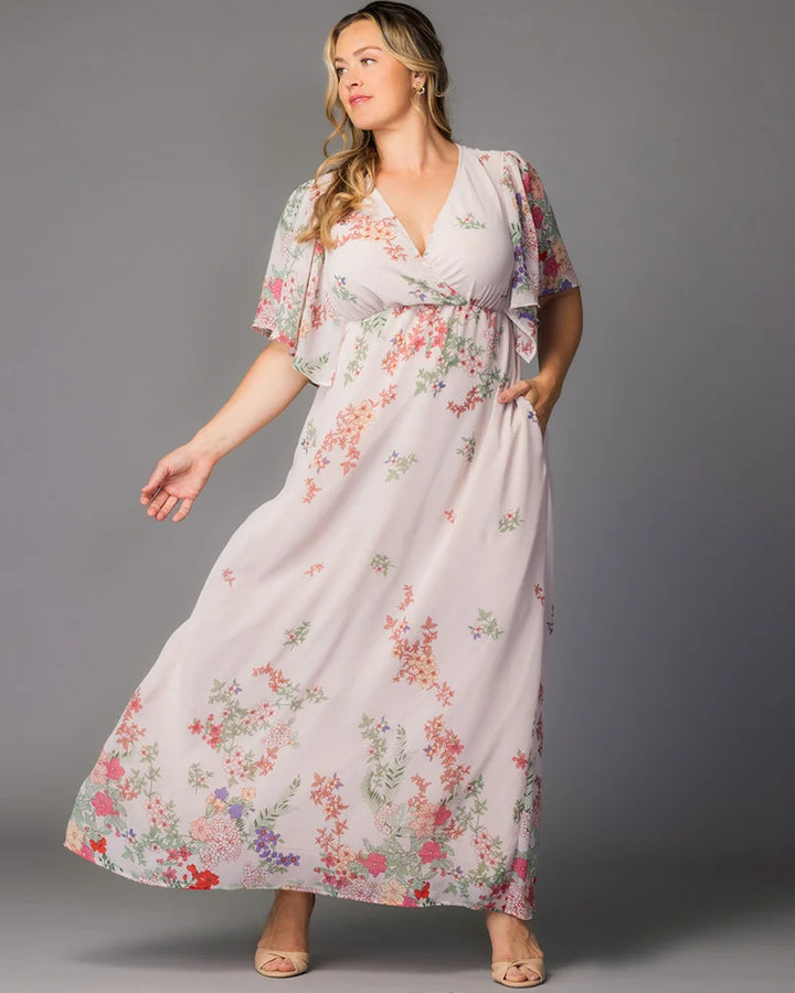 Catalina Border Print Gown