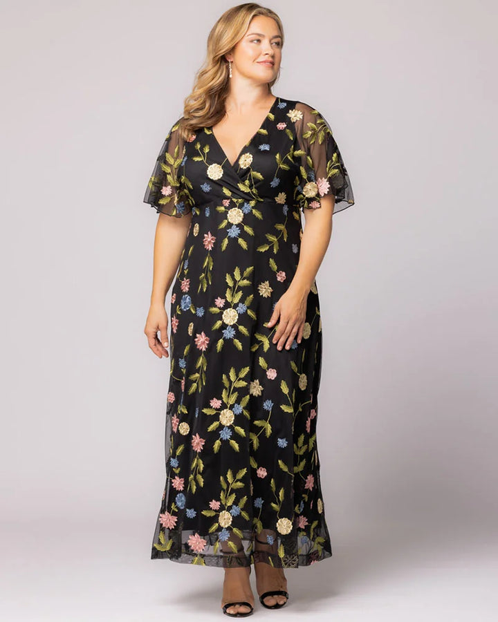 Embroidered Elegance Evening Gown - Sale!
