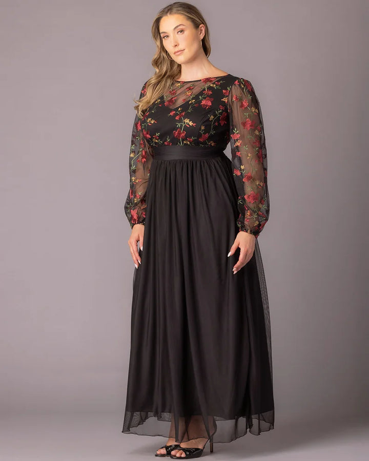 Delete - Eternal Embroidered Bodice Evening Gown