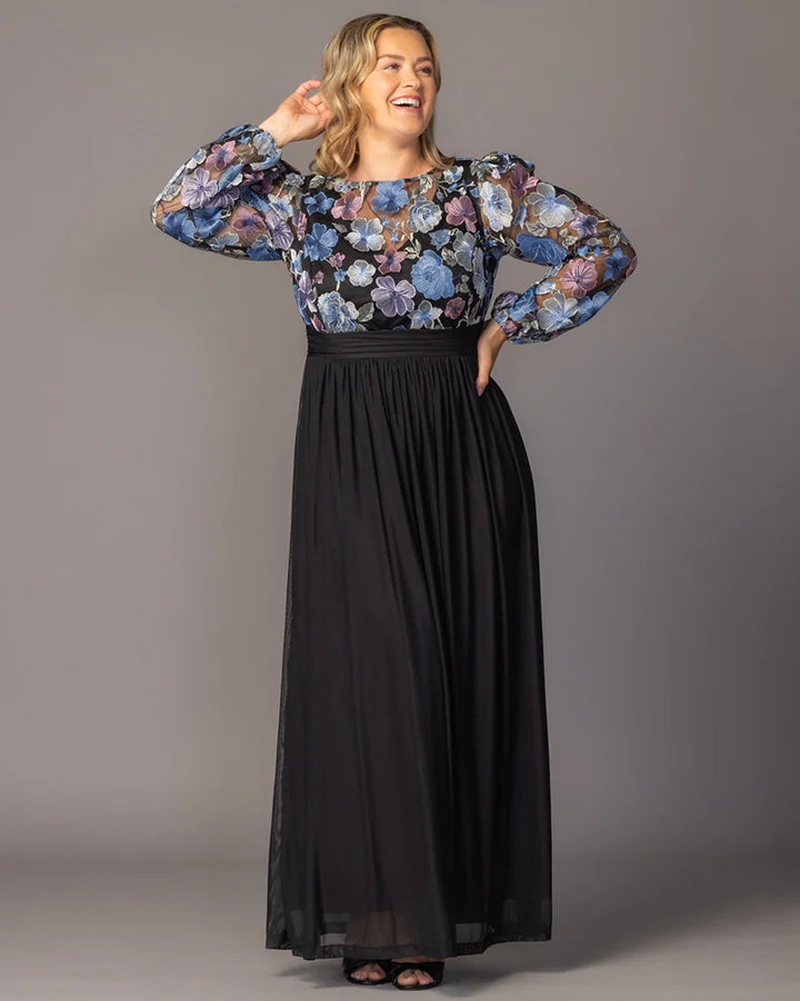 Delete - Eternal Embroidered Bodice Evening Gown