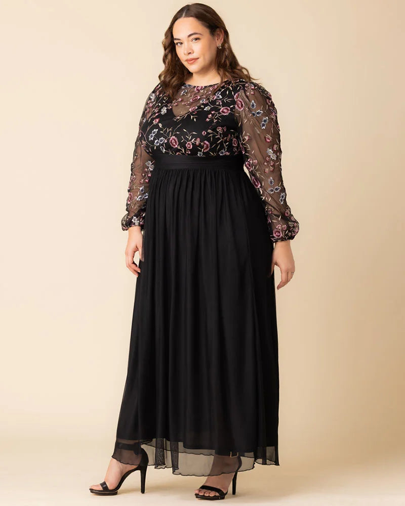 Delete - Eternal Embroidered Bodice Evening Gown