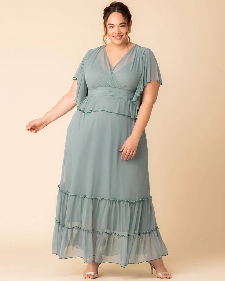 Graceful Tiered Mesh Gown - Sale!