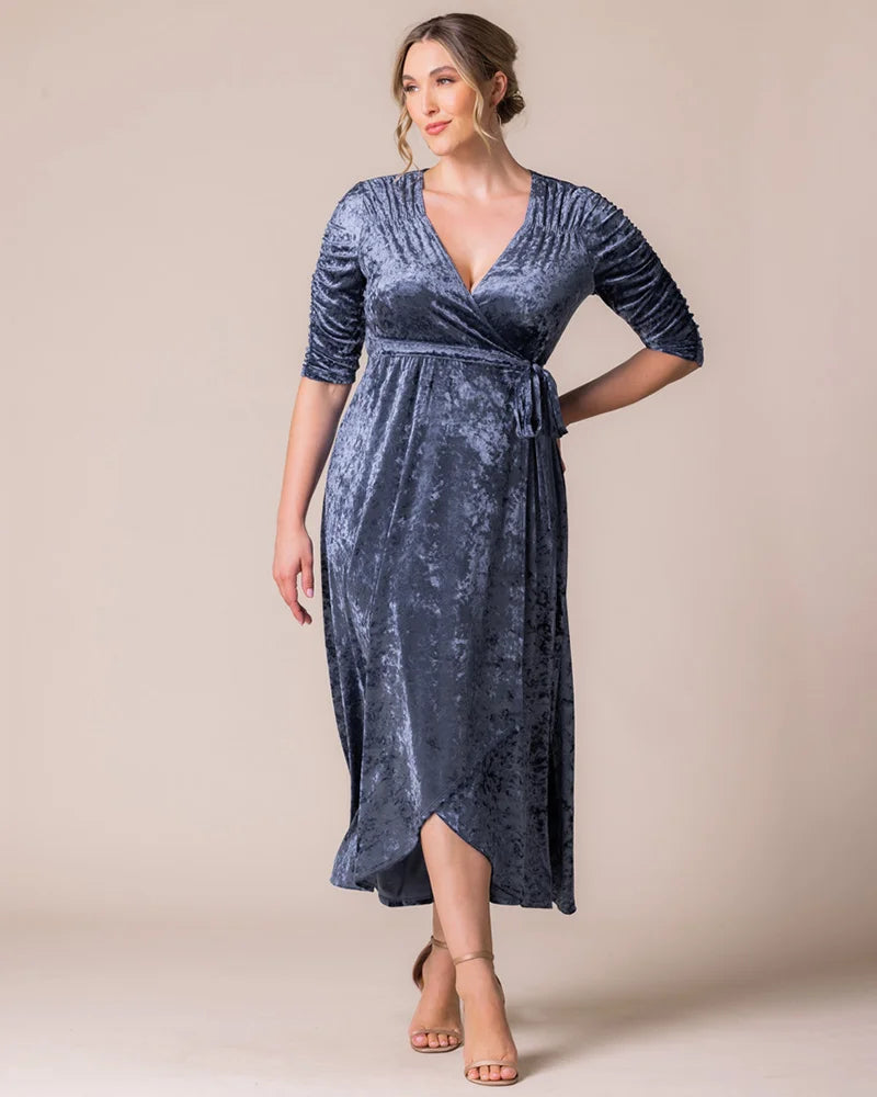 Cara Velvet Wrap Gown - Sale!