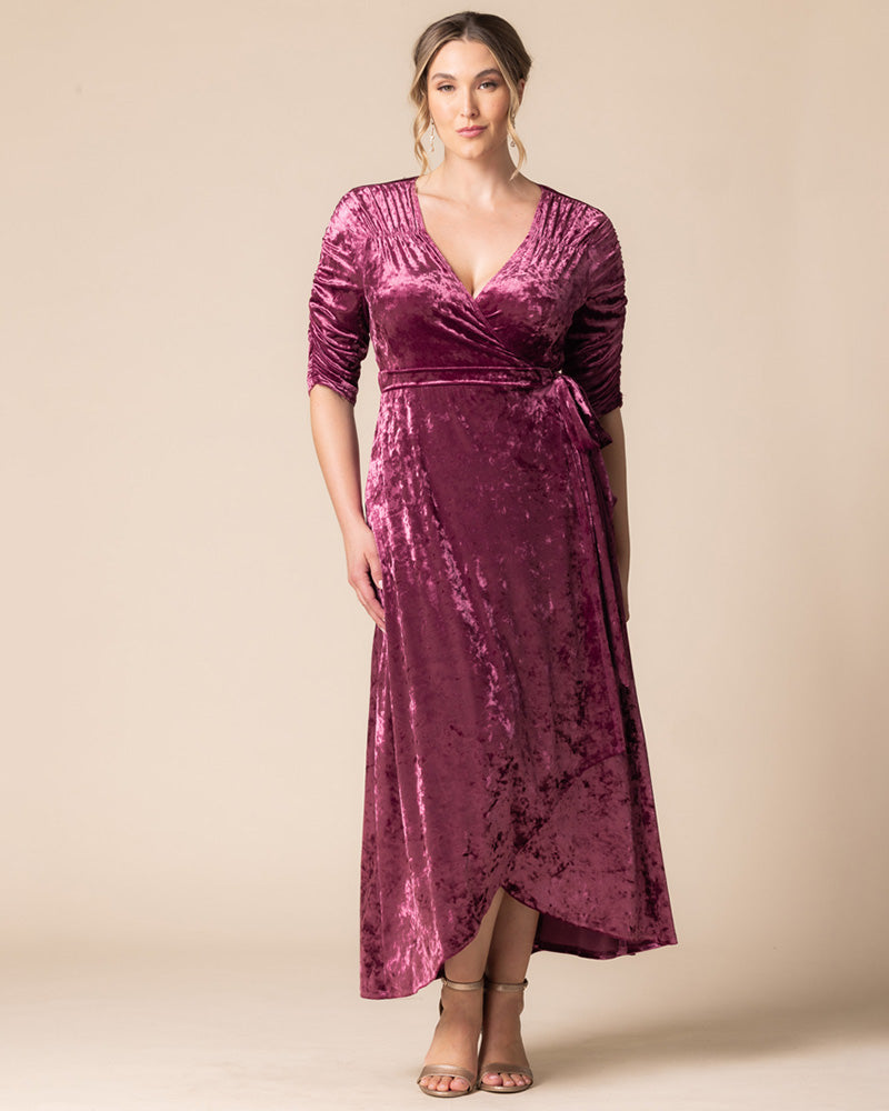 Cara Velvet Wrap Gown - Sale!